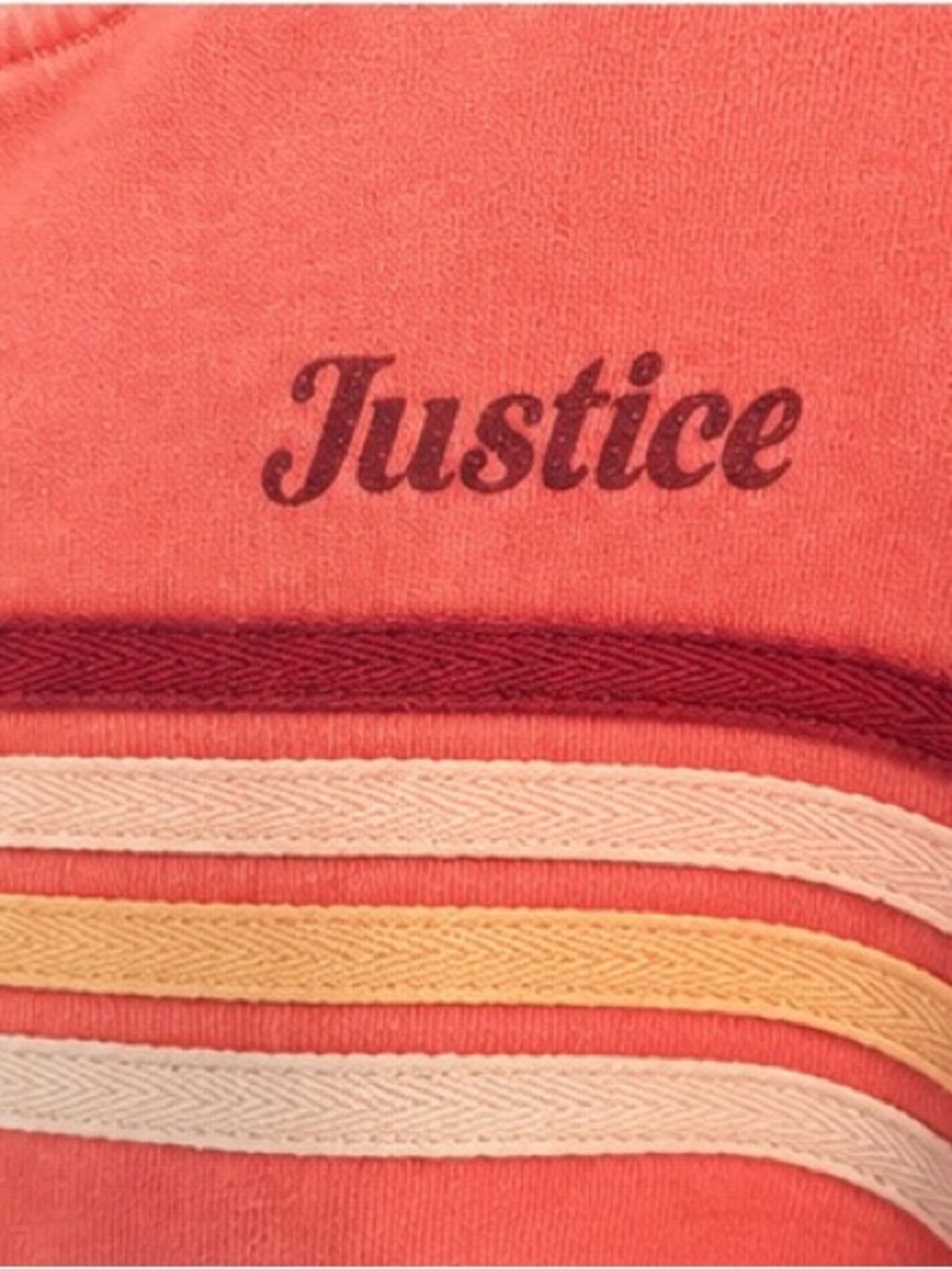Justice Coral Zip Hoodie